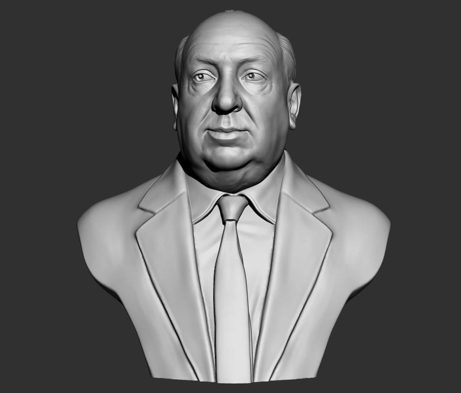 Alfred Hitchcock bust sculpture 3D model 3D printable | CGTrader