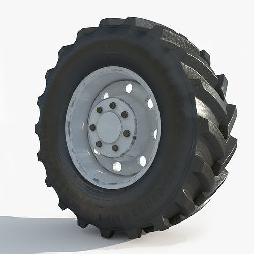 Tractor wheel Rim Tire 1 3D model | CGTrader