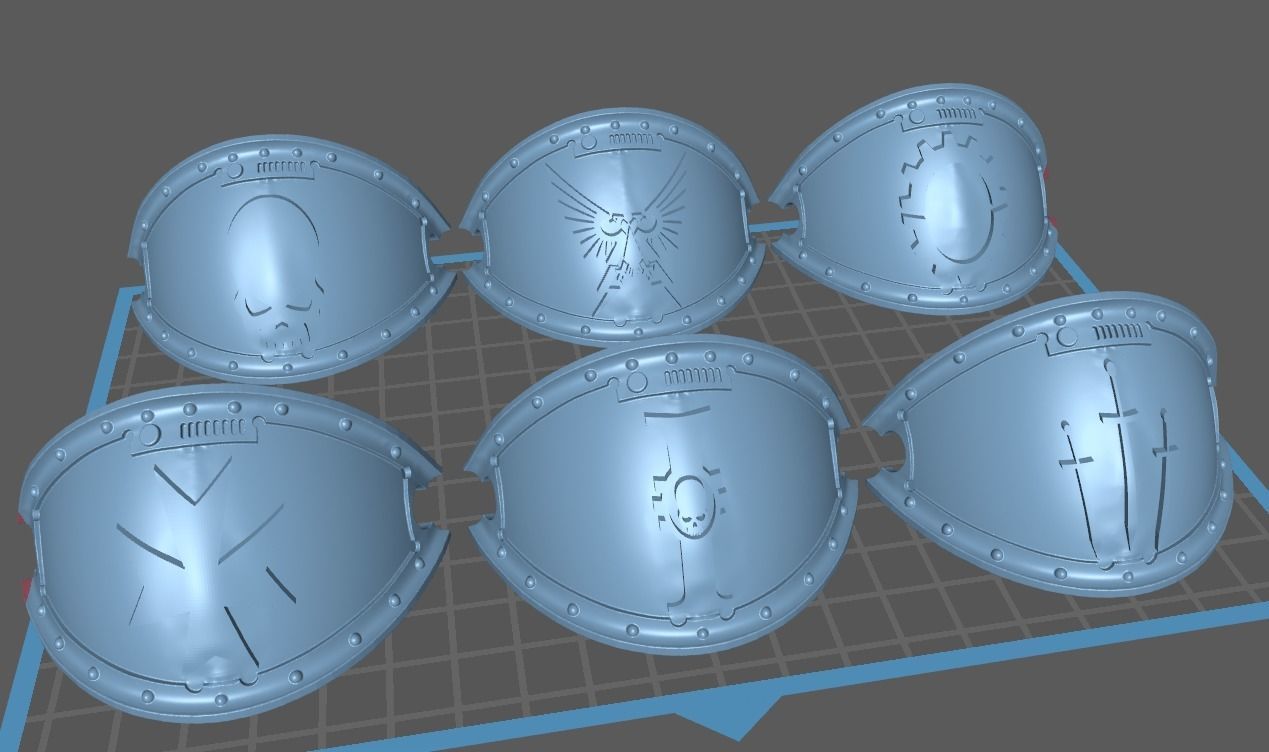 Imperial Knight Shoulder Pads free 3D model 3D printable | CGTrader