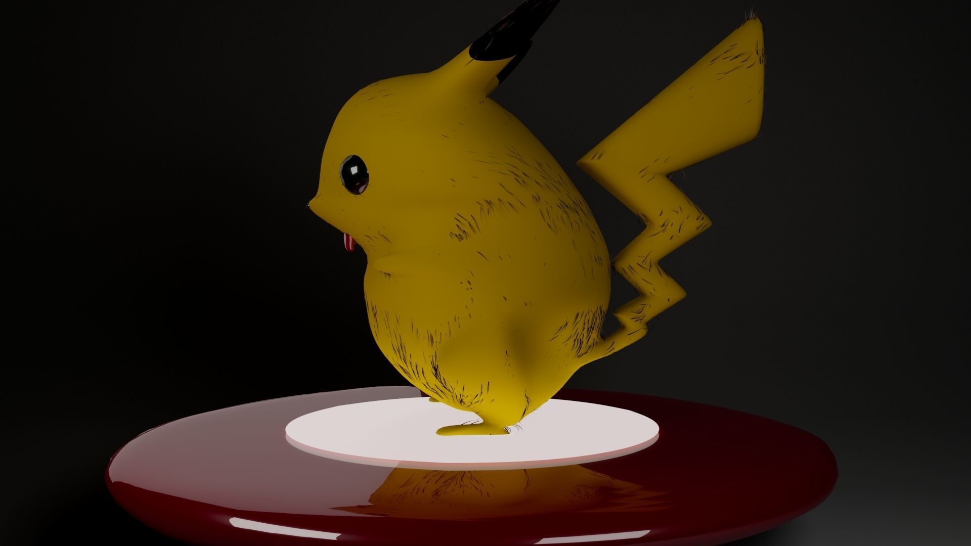 3D model low poly pikachu model VR / AR / lowpoly CGTrader