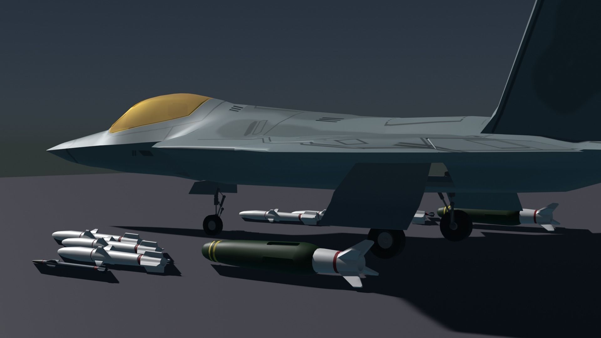 3D model F-22 raptor lockheed martin VR / AR / low-poly | CGTrader