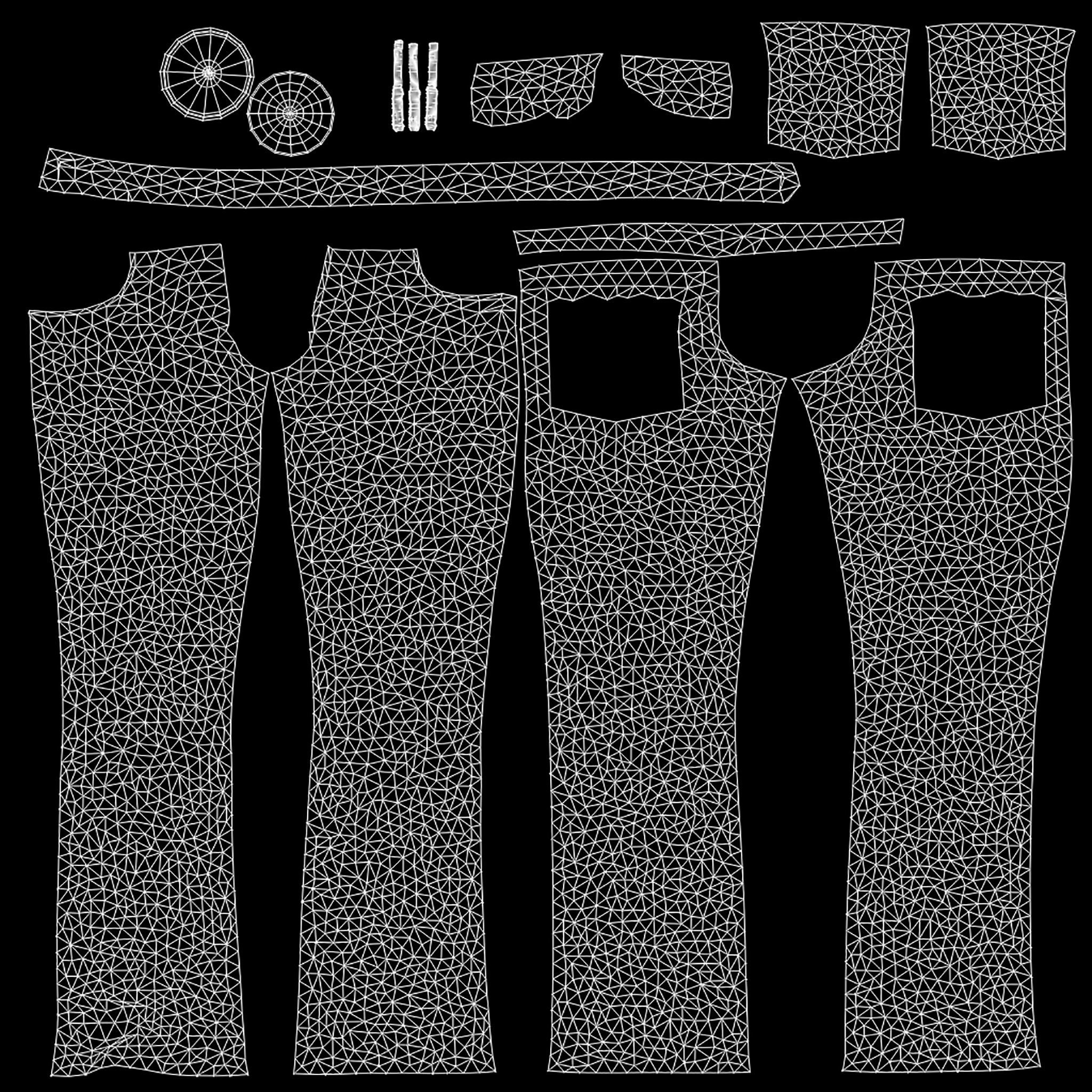 3D model Mens Jeans Pants V2 VR / AR / lowpoly CGTrader