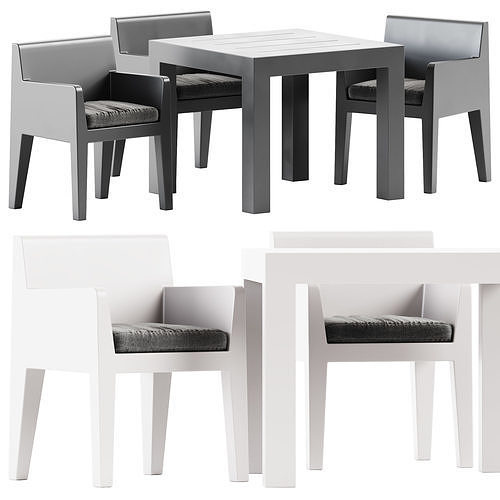 Jut Table and Armchair by Studio Vondom 3D model