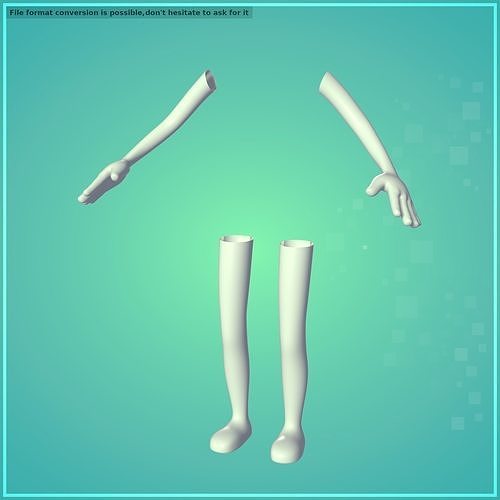 3D model Cartoon Arms and Legs VR / AR / lowpoly CGTrader