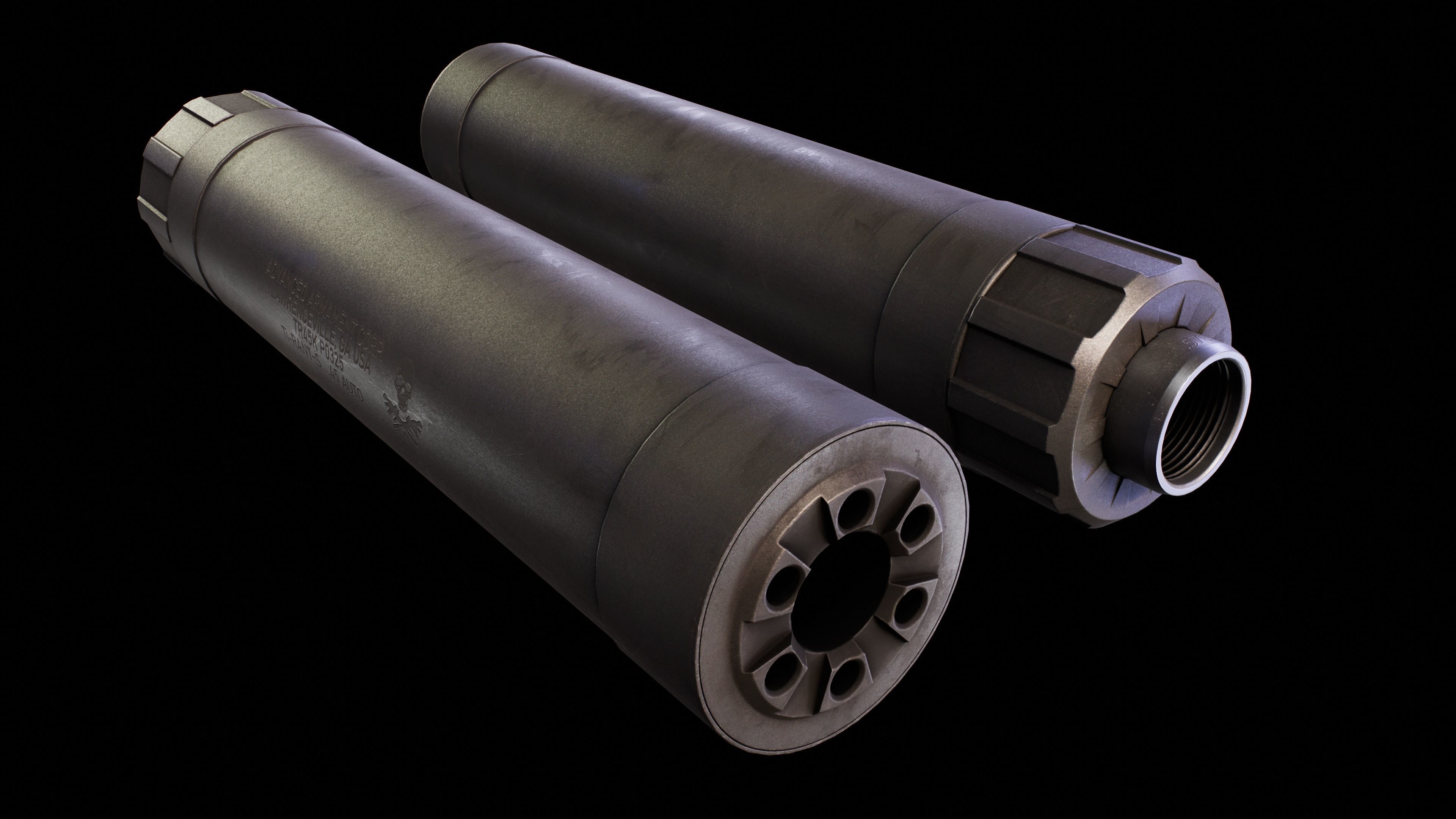 3D model AAC Ti-Rant 45S Suppressor VR / AR / low-poly | CGTrader