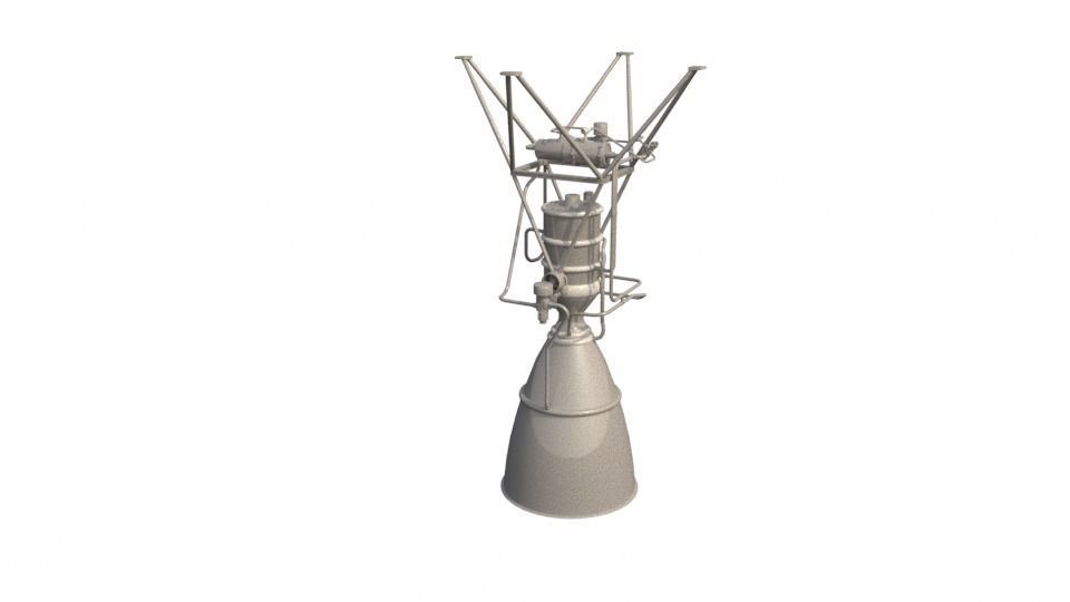 3D model DU802 rocket engine from ksp mod VR / AR / low-poly | CGTrader