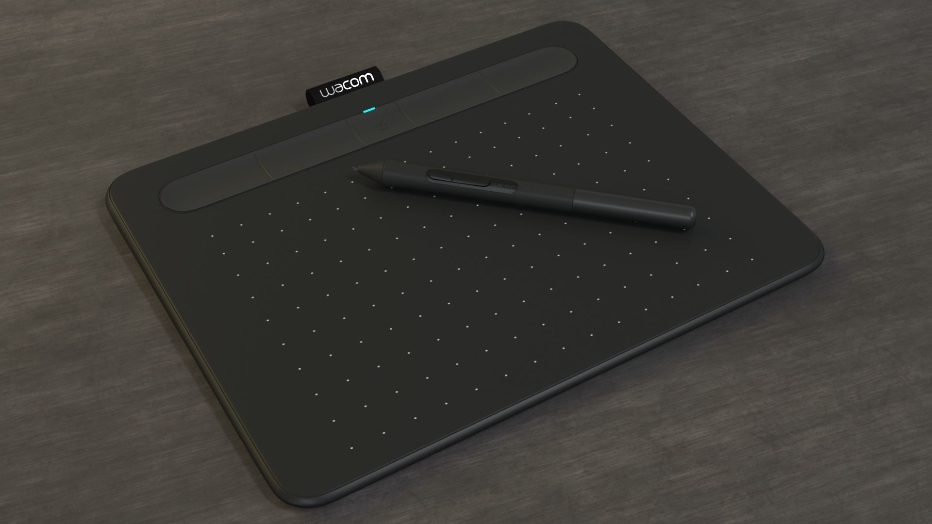 Graphics tablet with pen 3D model CGTrader