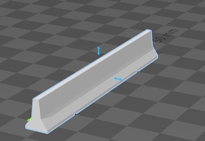 Jersey Barrier H0 Scale 1 87 3D Model 3D Printable CGTrader