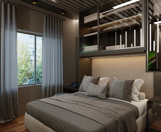 bedroom12 modern bedroom design free 3D model 3D printable CGTrader