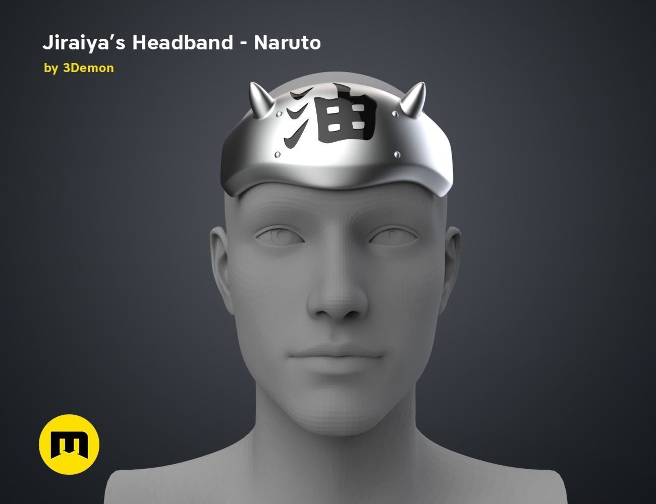 Jiraiyas Headband - Naruto 3D model 3D printable | CGTrader