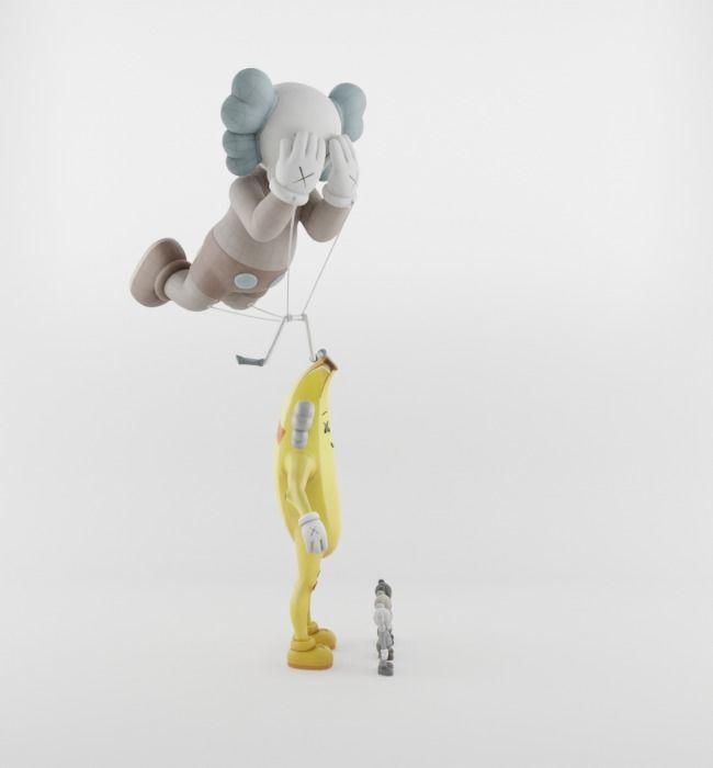 3D model Kaws Peely Backbling and Glider VR / AR / low-poly | CGTrader