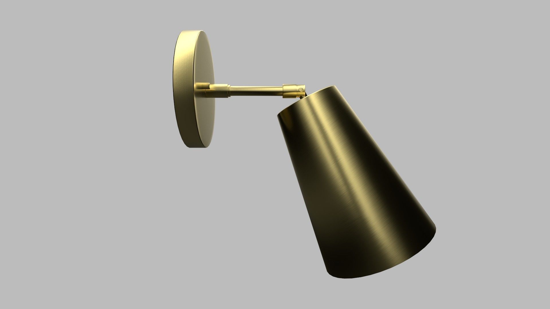 Light Dimmable Gold Armed Sconce free 3D model CGTrader