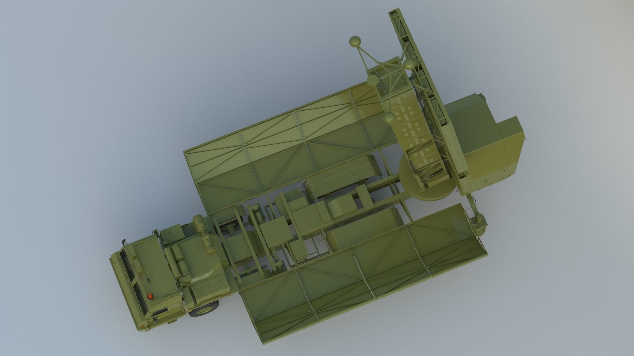 55Zh6ME Nebo M RLMS LBand Radar System 3D model CGTrader