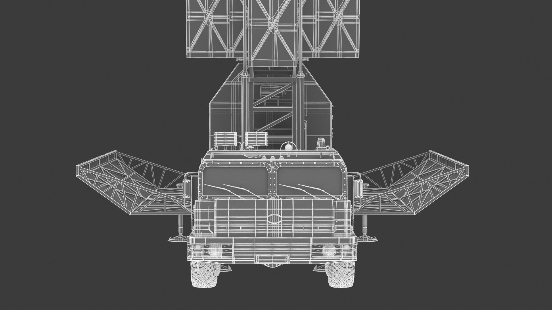55Zh6ME Nebo M RLMS LBand Radar System 3D model CGTrader