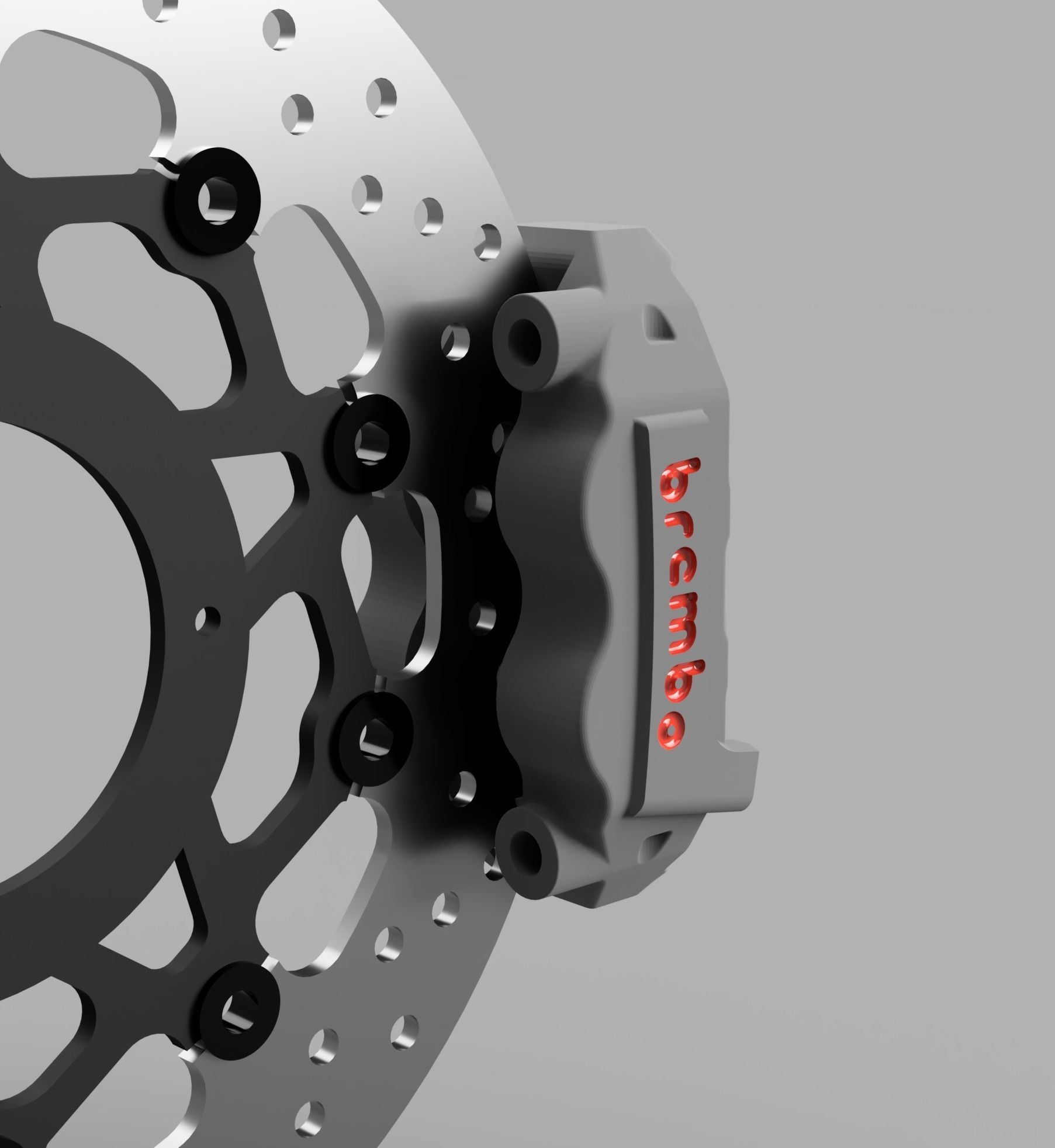 Brembo caliper M4 3D model CGTrader