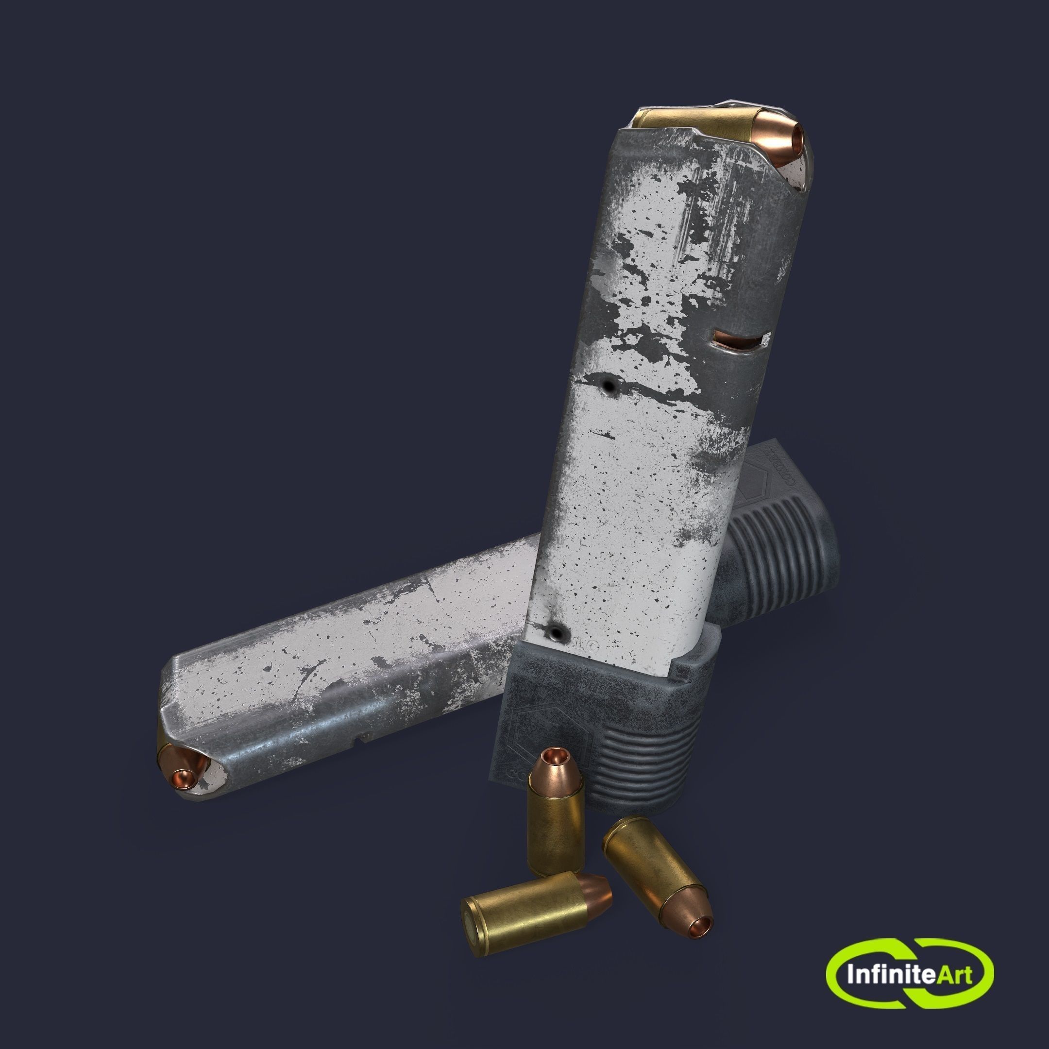 Low Poly Magazine Rig 3D model Gun Magazines VR / AR / low-poly | CGTrader