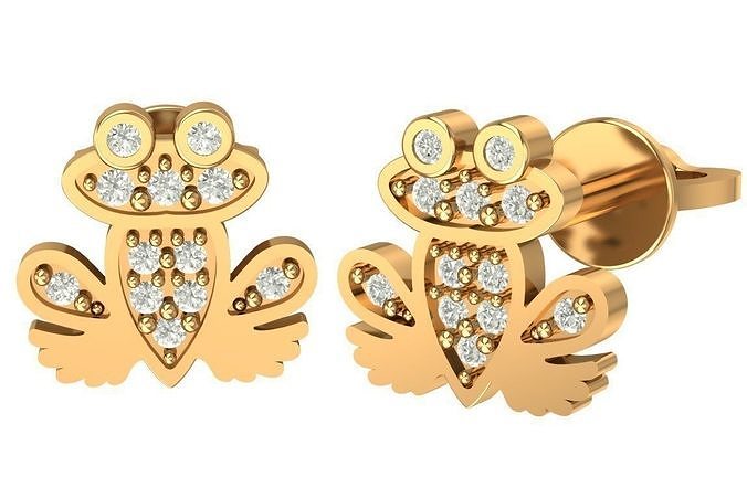 Pretty frog earrings