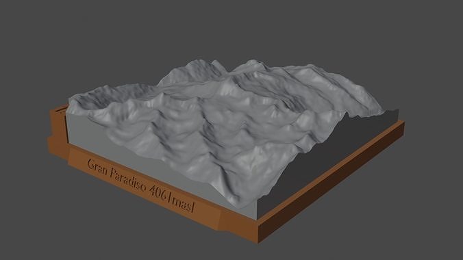Gran Paradiso 3D model 3D printable | CGTrader