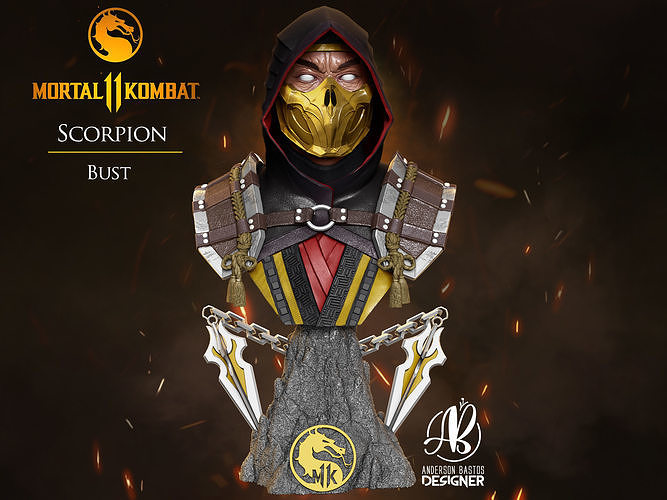 Scorpion Bust Mortal Kombat 11