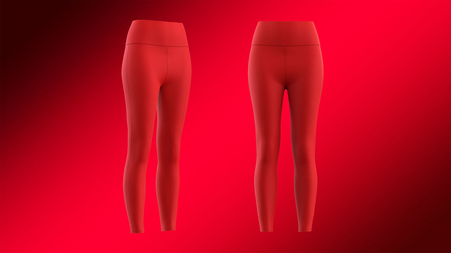 Women High Waisted Leggings Design 3D model CGTrader