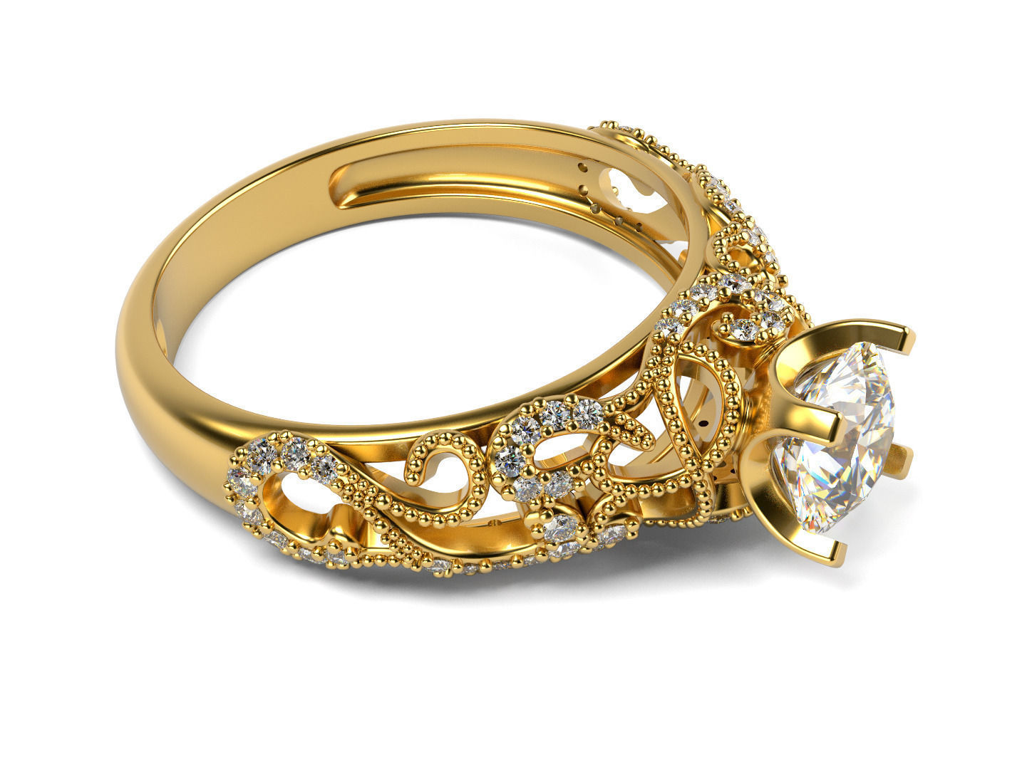 Enchanted Engagement Ring 3D print model