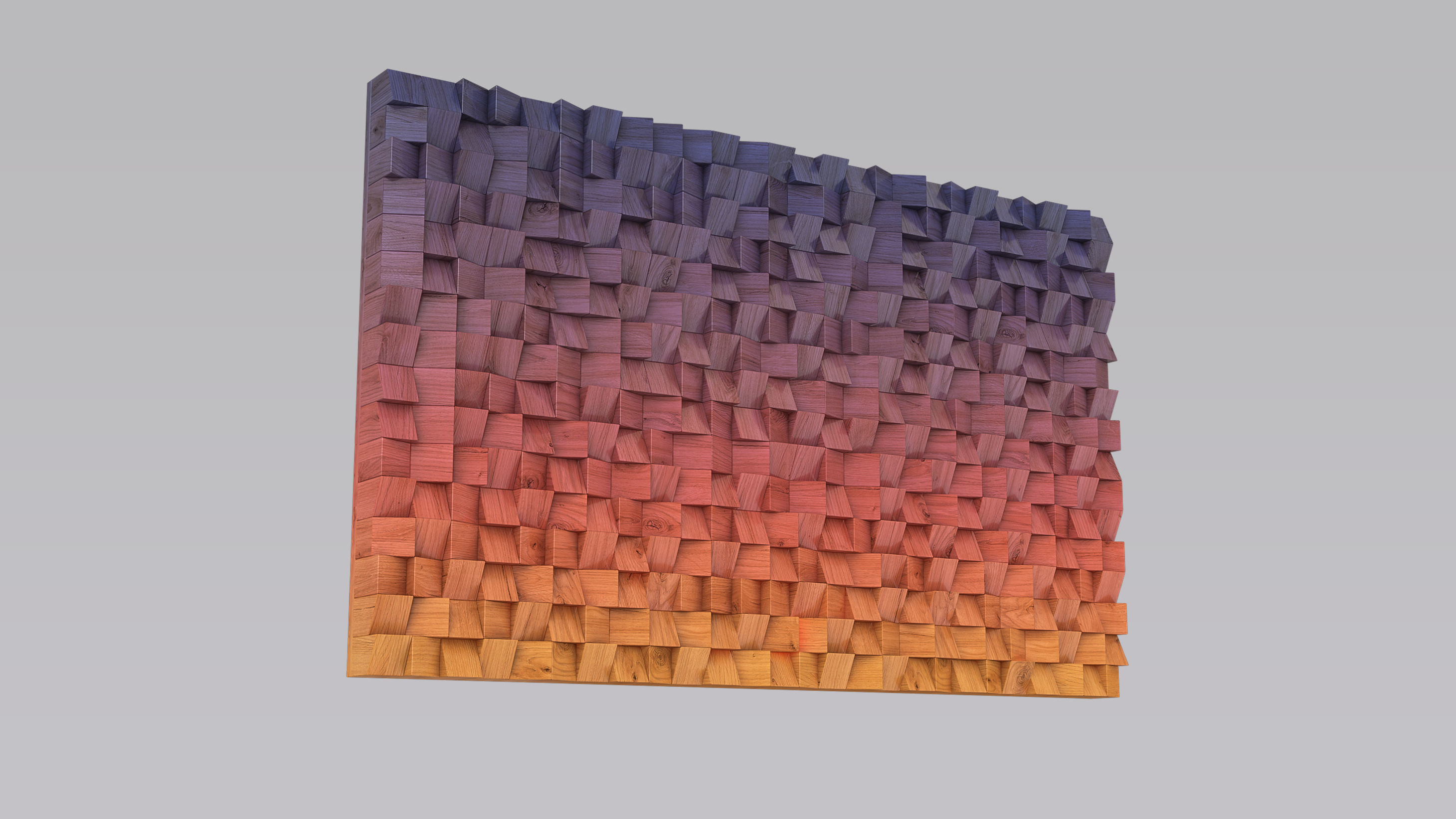 WOOD WALL ART 3D model CGTrader