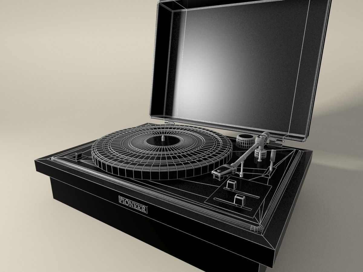 Pioneer vintage record player free 3D Model MAX