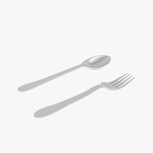 Fork and Spoon 3D model | CGTrader