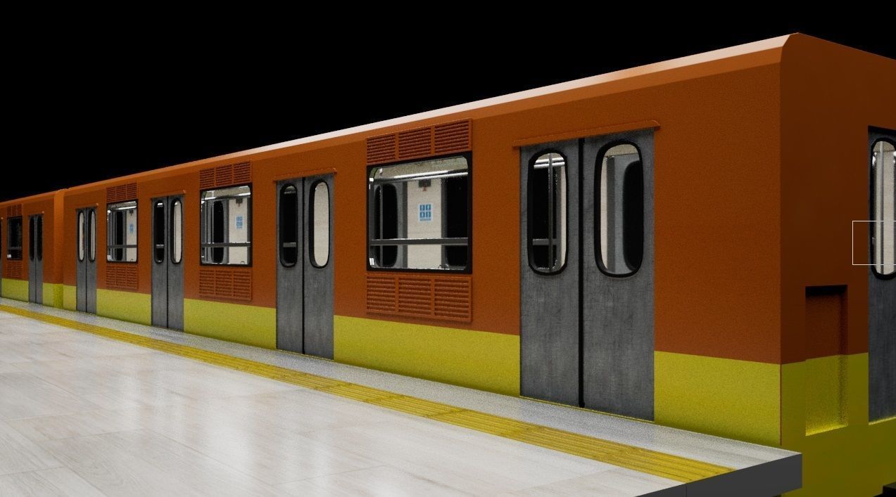 Vagon metro CDMX 3D model | CGTrader