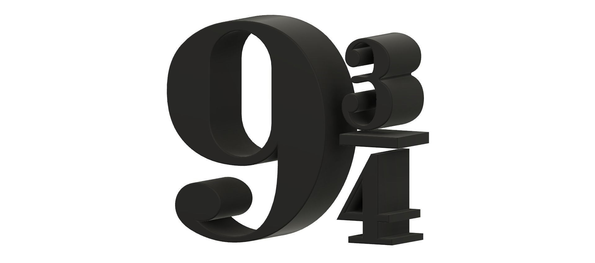 Harry Potter Binary 9 3-4 Stand 3D model 3D printable | CGTrader