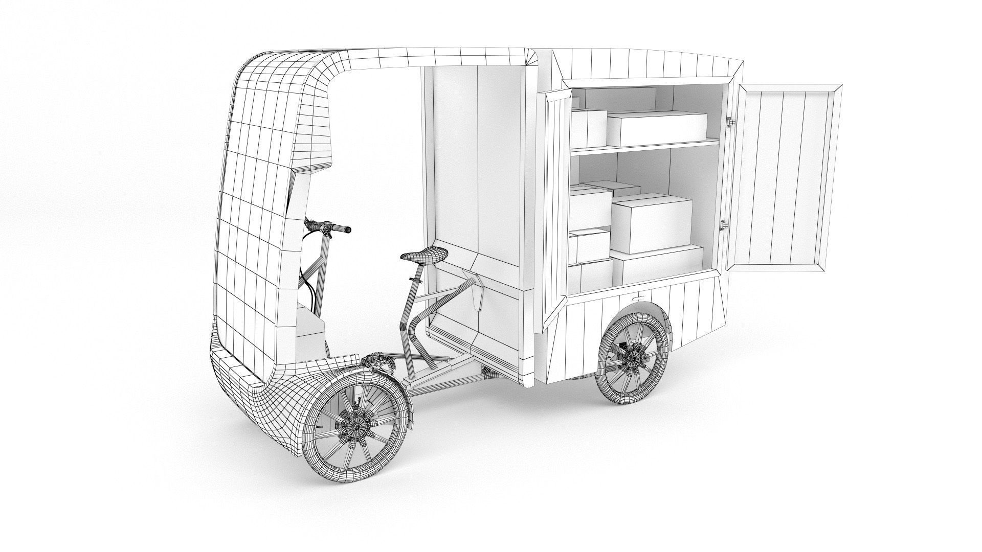 Amazon delivery bike 3D model CGTrader