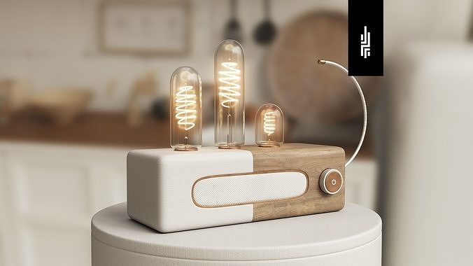 Radio Lamp 02 Low-poly 3D model