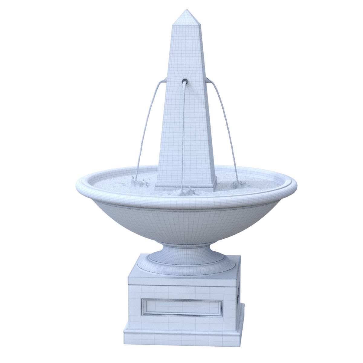 CompaniaCondotti Concrete Obelisk Fountain 3D model CGTrader