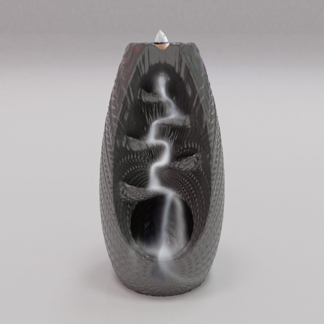Backflow Incense Burner Waterfall 3D model 3D printable CGTrader