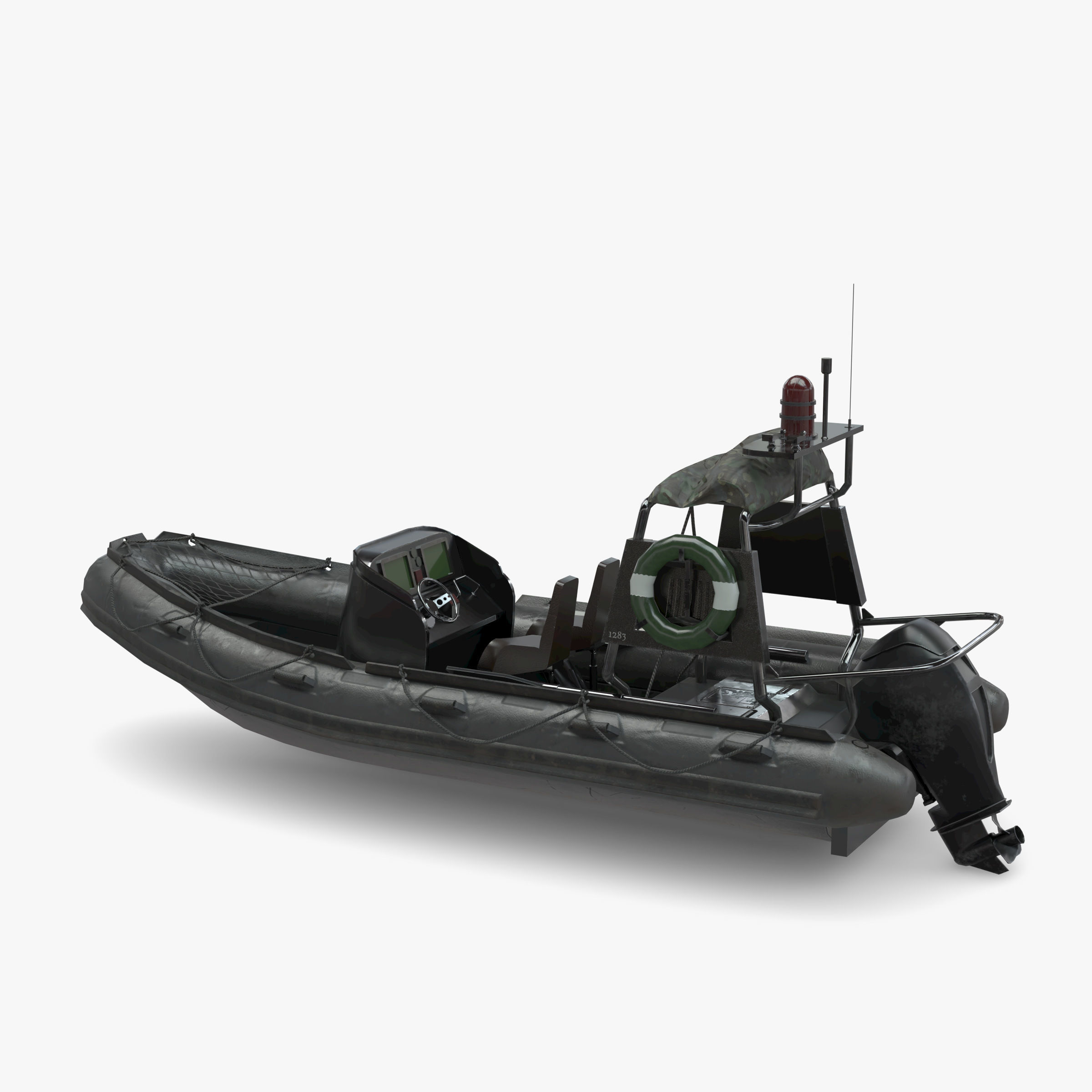 3D model Military Zodiac Boat VR / AR / lowpoly CGTrader