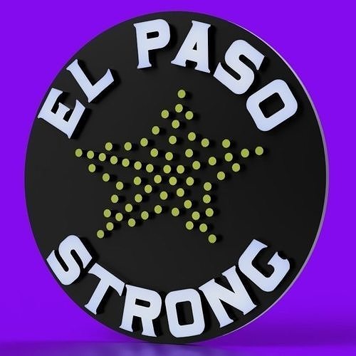 El Paso Strong Sign 3D model 3D printable CGTrader