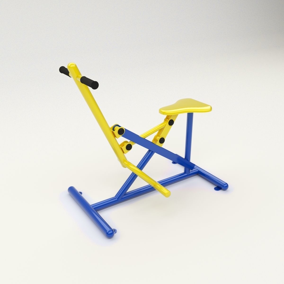 Outdoor gym equipment Horse Rider 3D model CGTrader