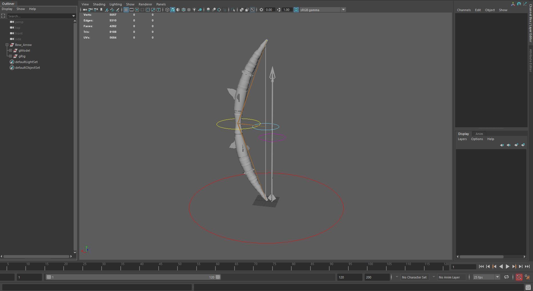 3D model Bow And Arrow VR / AR / lowpoly CGTrader