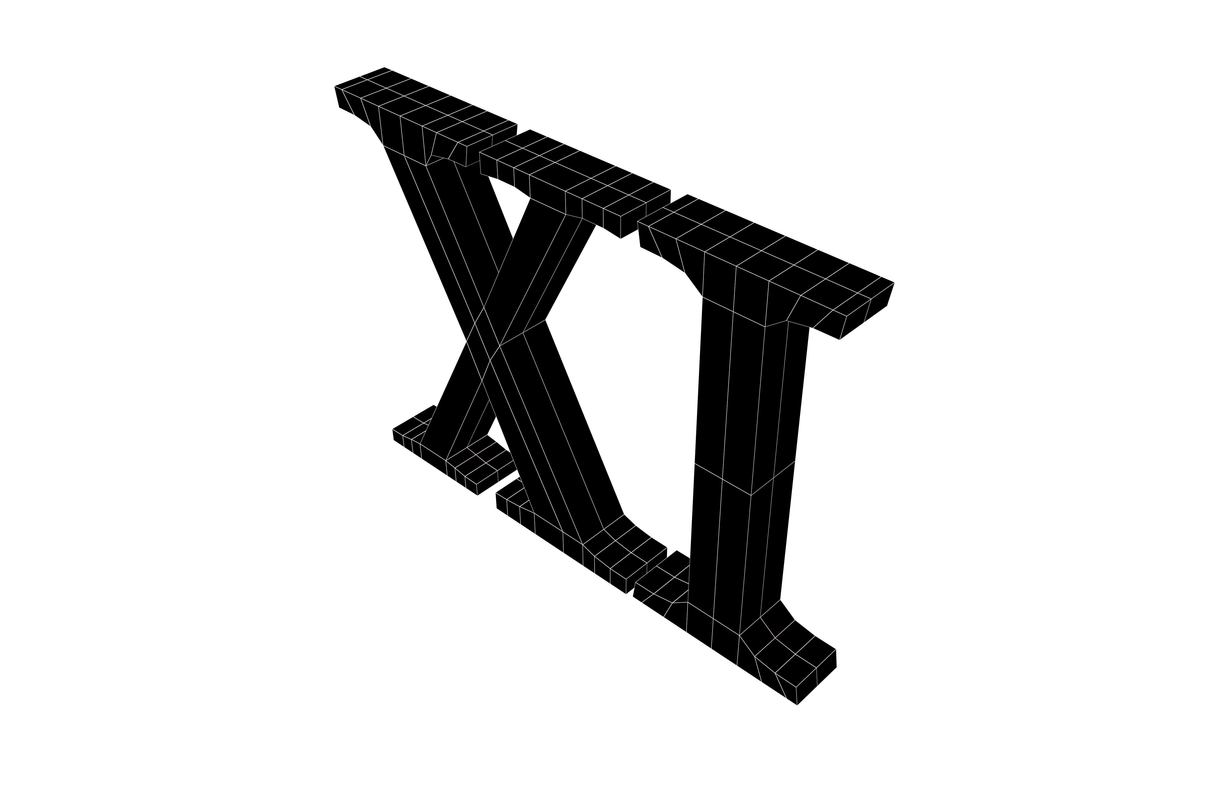 3D Model Roman Numerals 11 V1 003 VR AR Low poly CGTrader