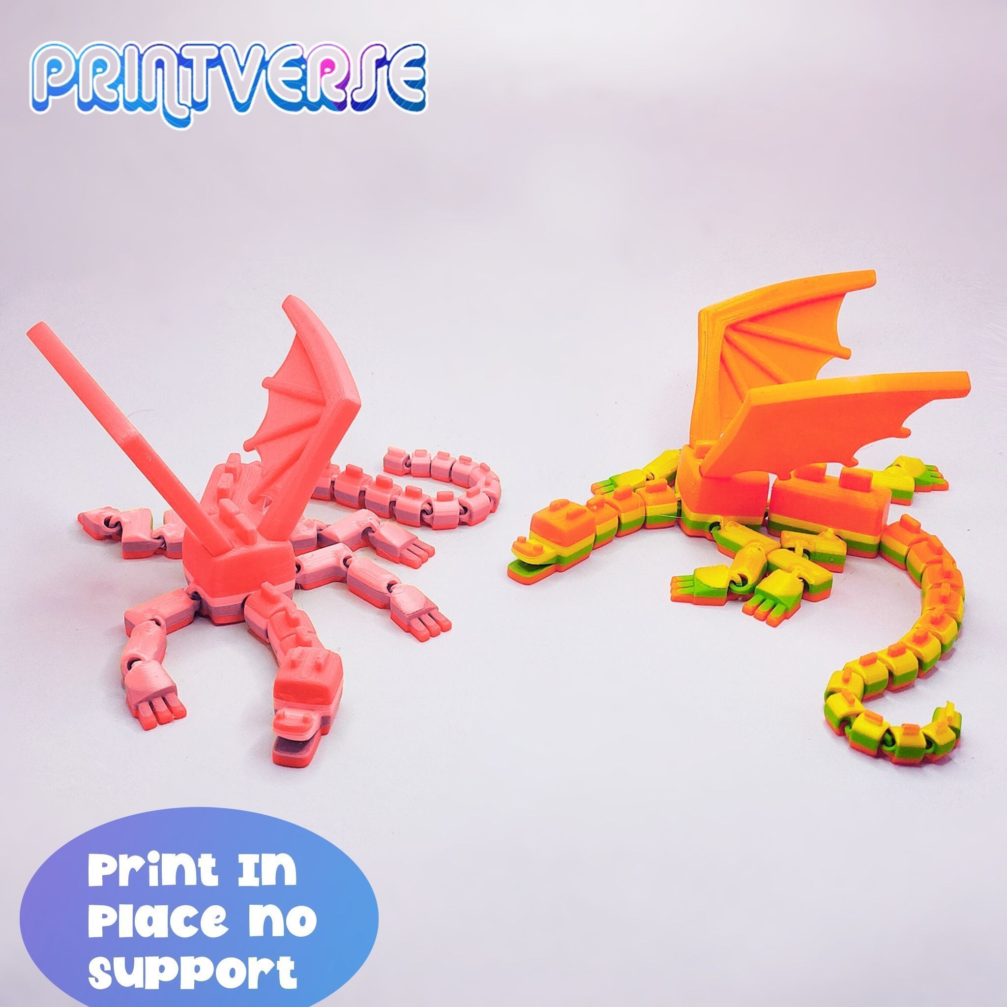 Enderdragon Minecraft Articulated 3D model 3D printable | CGTrader
