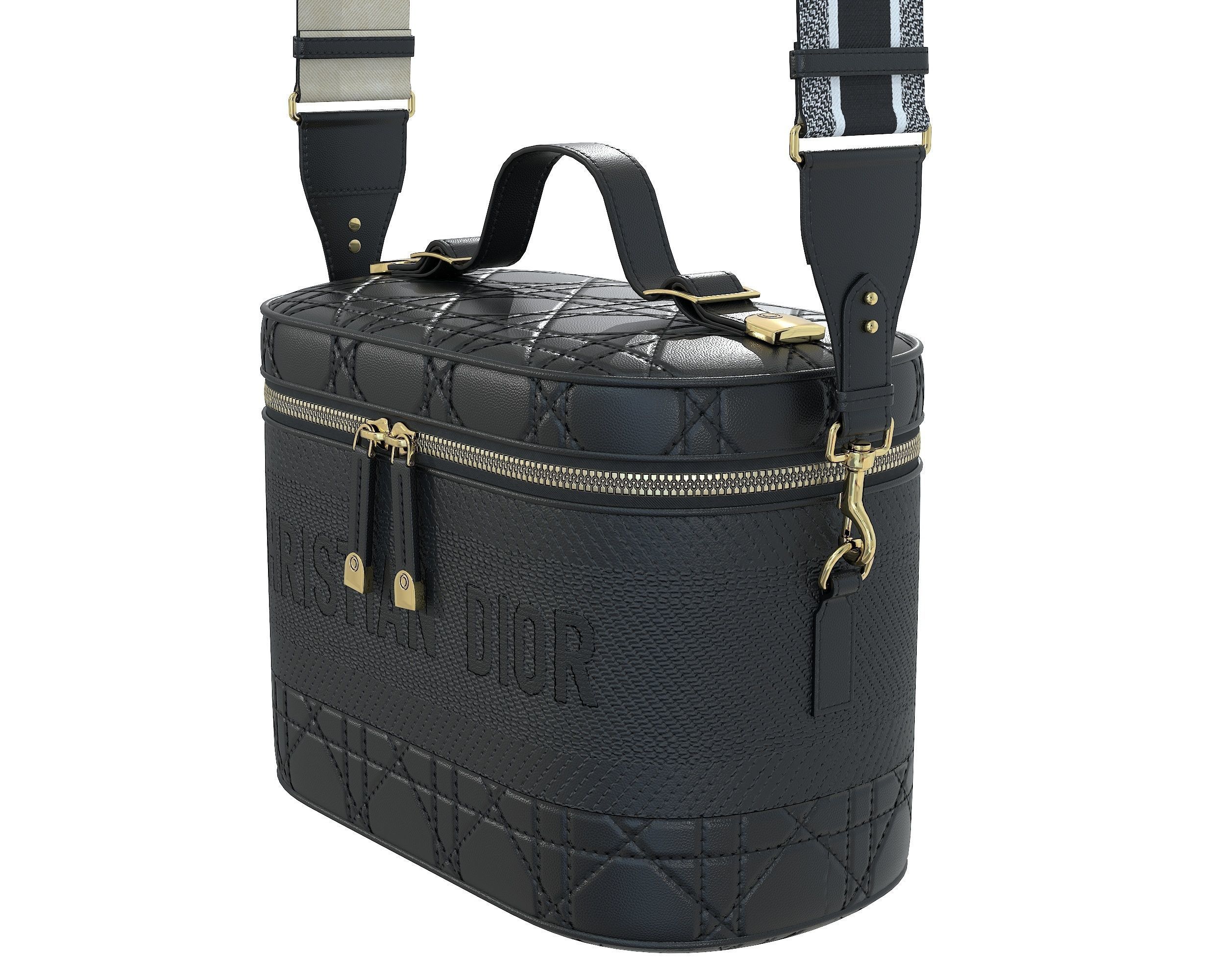 3D model Dior DiorTravel Vanity Case Bag Black VR / AR / lowpoly