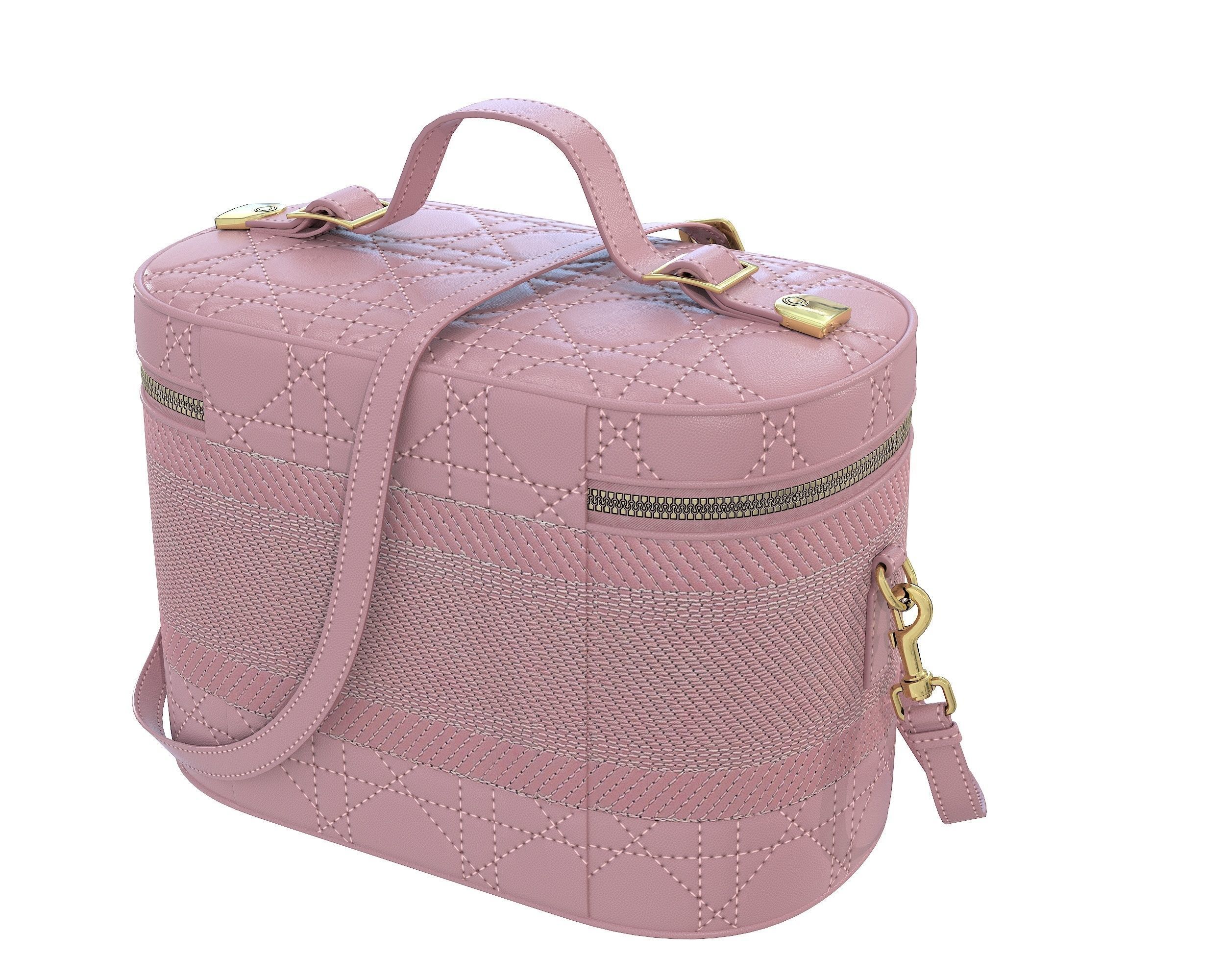 3D model Dior DiorTravel Vanity Case Bag Pink VR / AR / lowpoly CGTrader