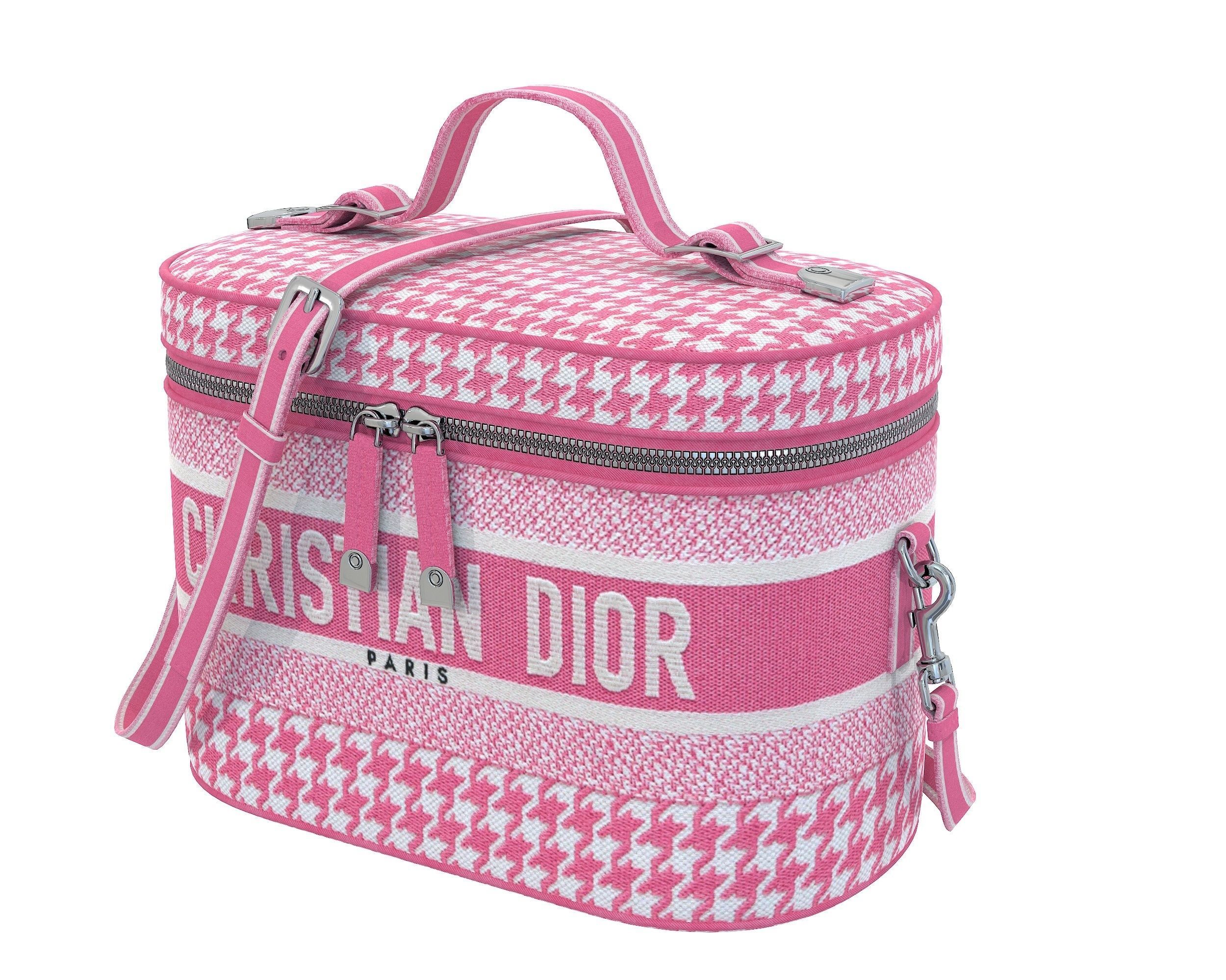 3D model Dior DiorTravel Vanity Case Bag Pink VR / AR / low