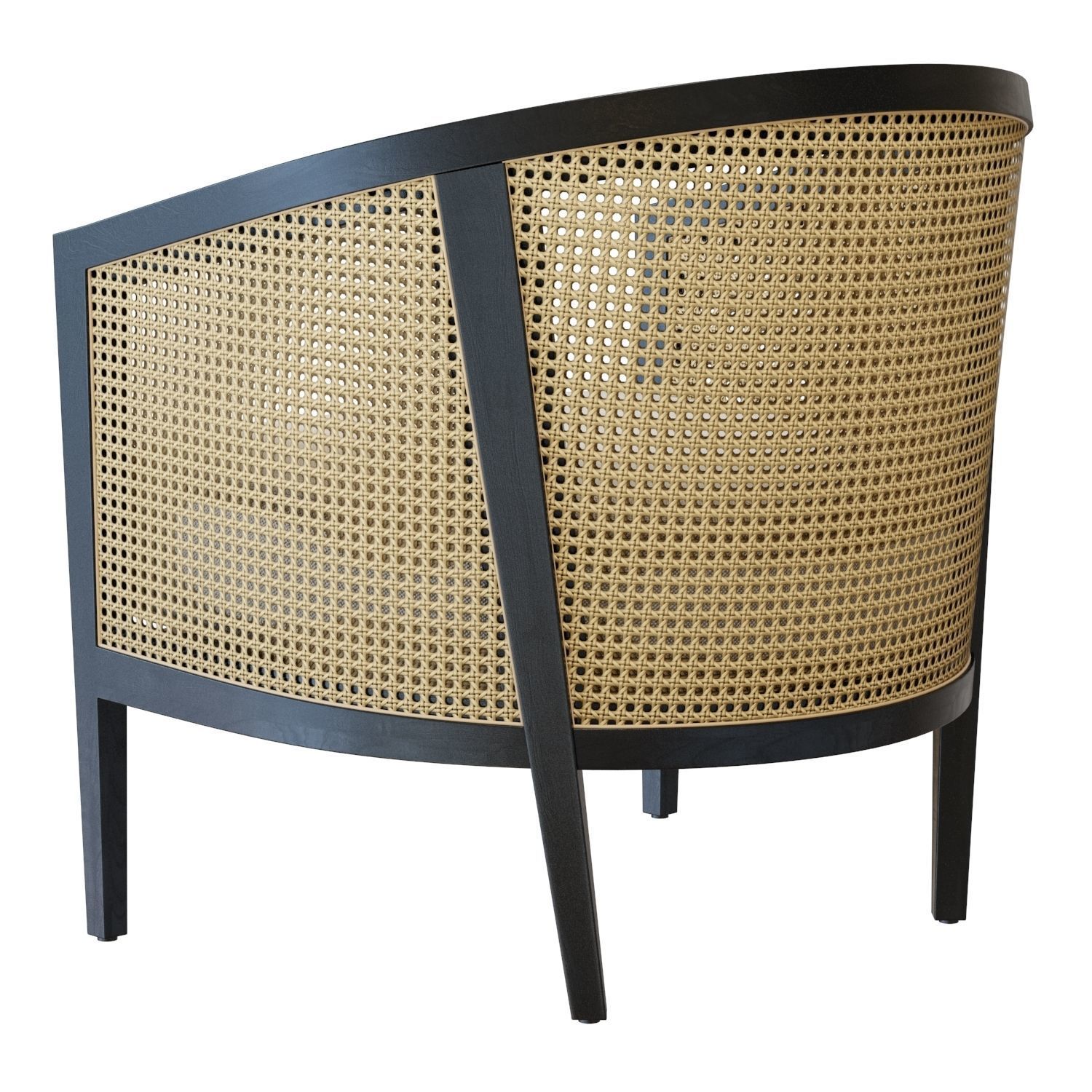 Crate and Barrel Ankara Cane Armchair 3D model CGTrader