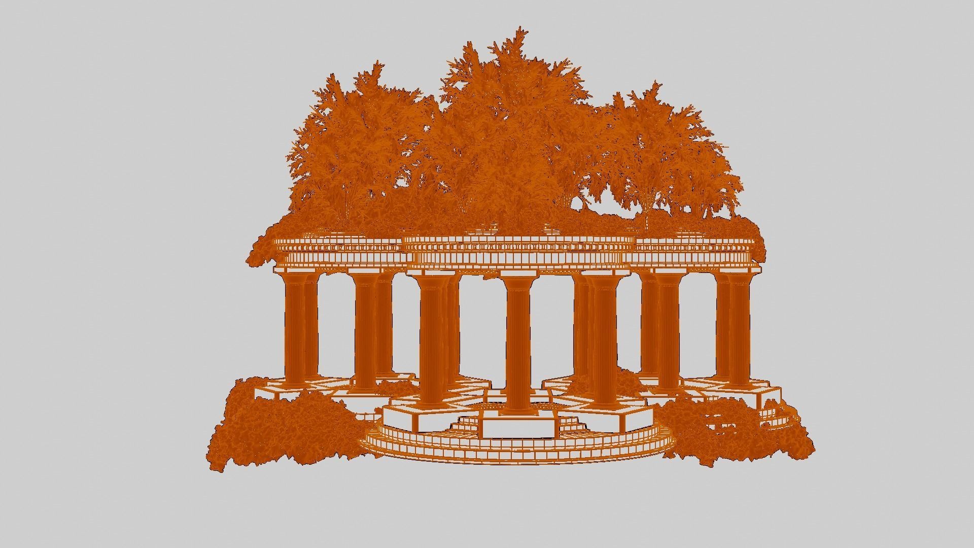 Ancient architectural ornament with doric columns KIT 3D model CGTrader