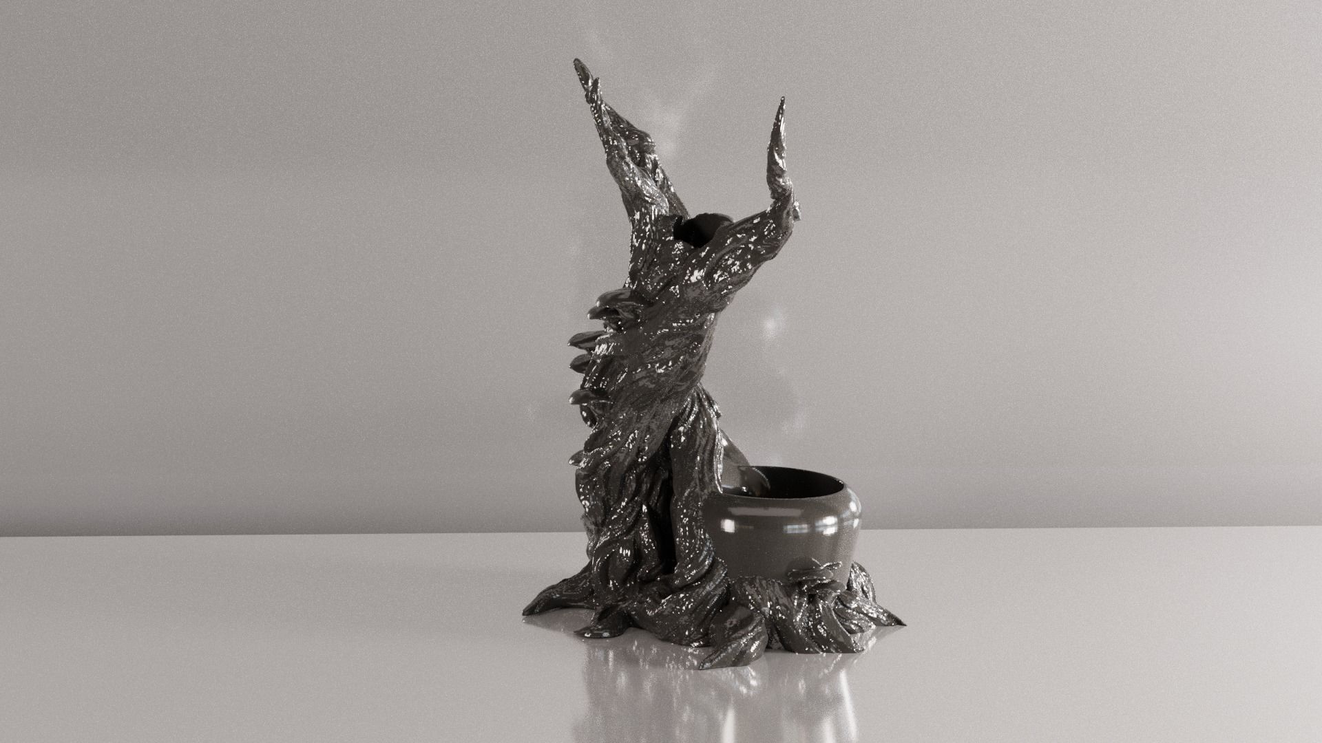 BackFlow Incense Burner Tree and Vase for 3D printing 3D model 3D