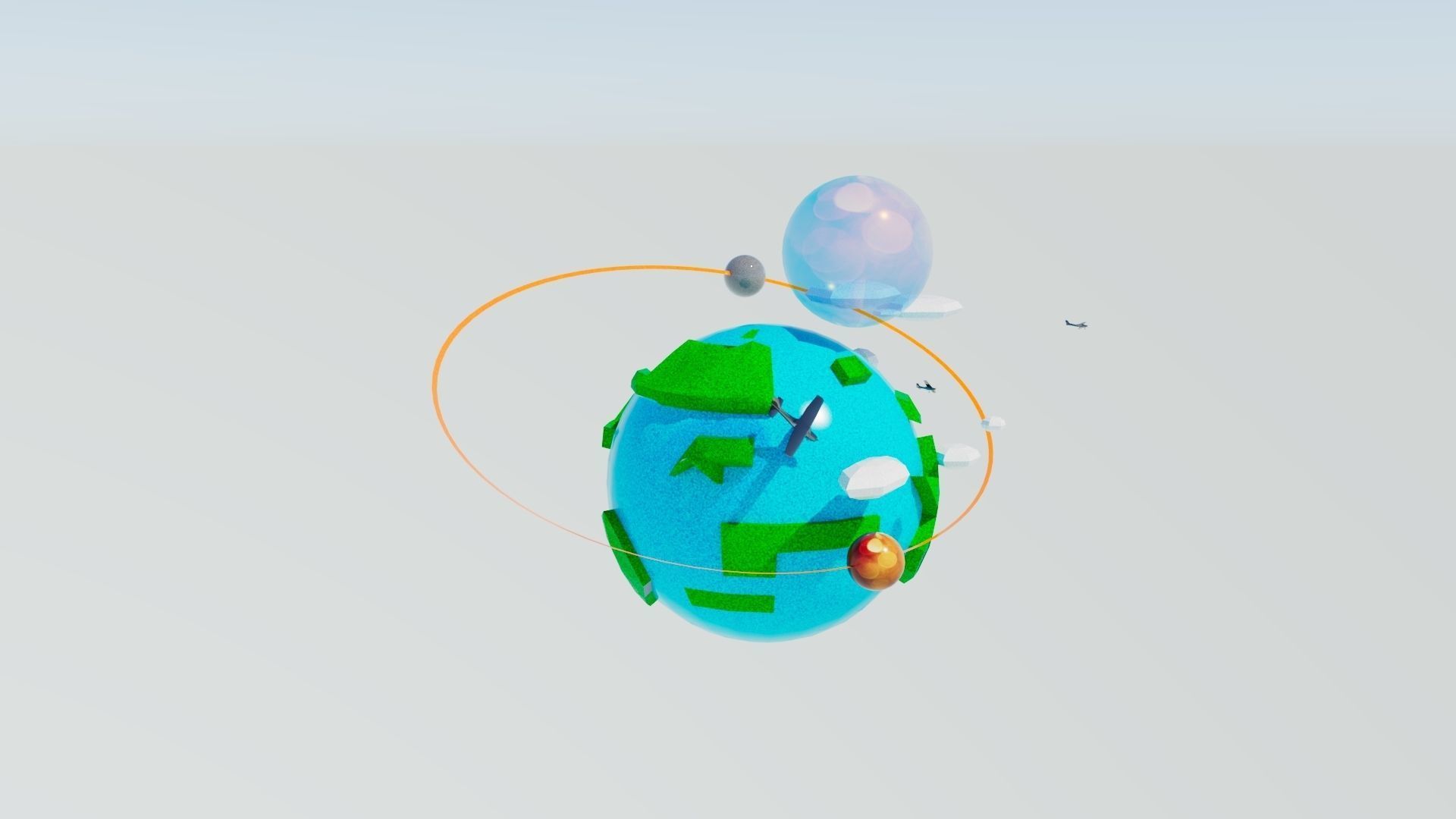 Low poly Earth VR AR lowpoly 3d model free VR / AR / lowpoly