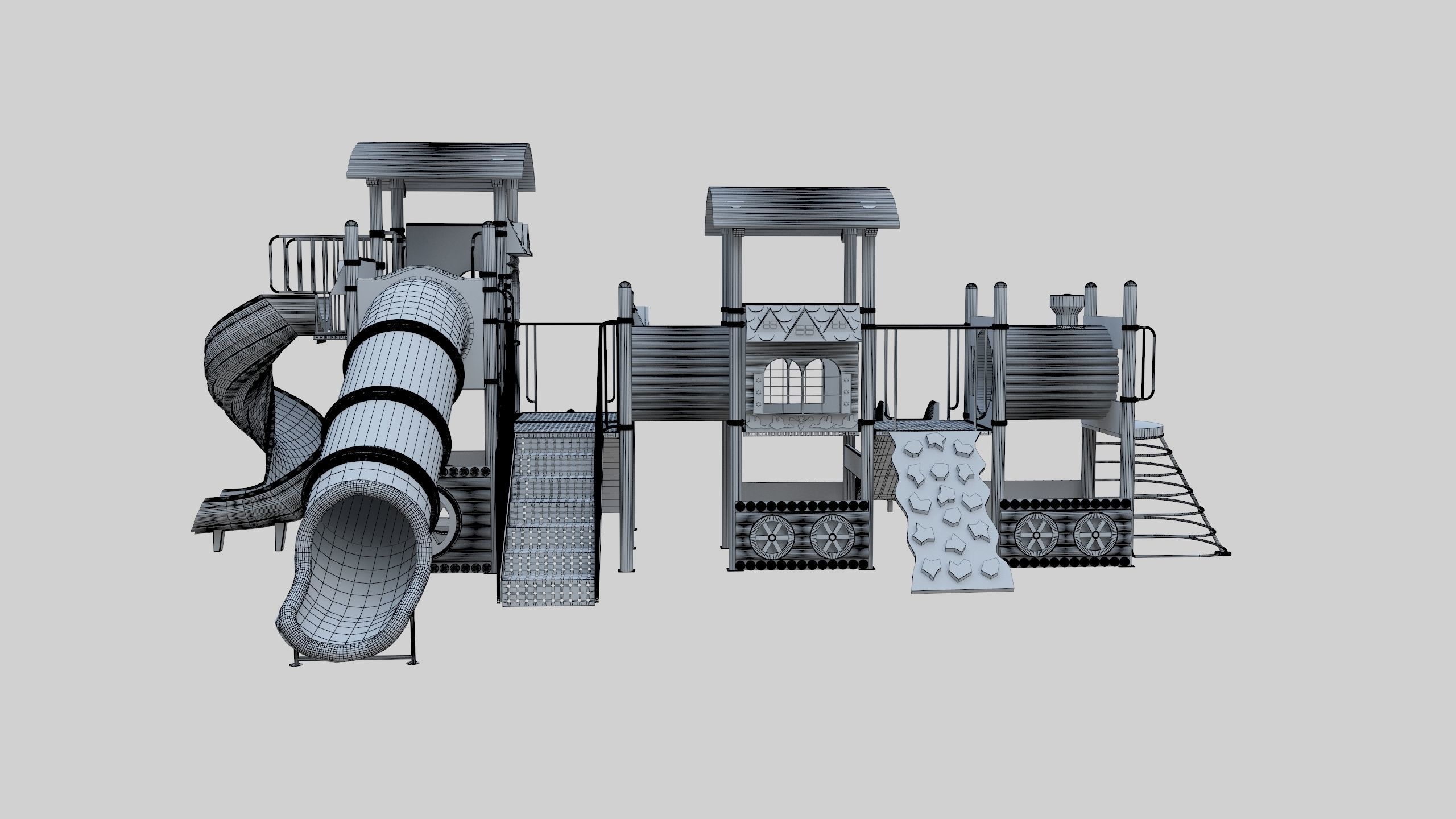 3D model Train Style Playground 3 VR / AR / low-poly | CGTrader