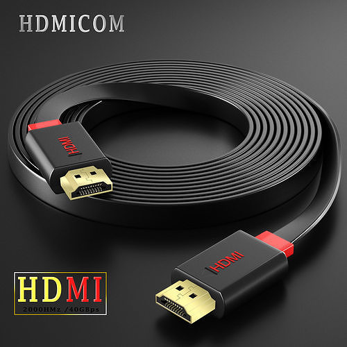 HDMI with flat cable bundle in 3d render 3ds max 2020 3D model CGTrader