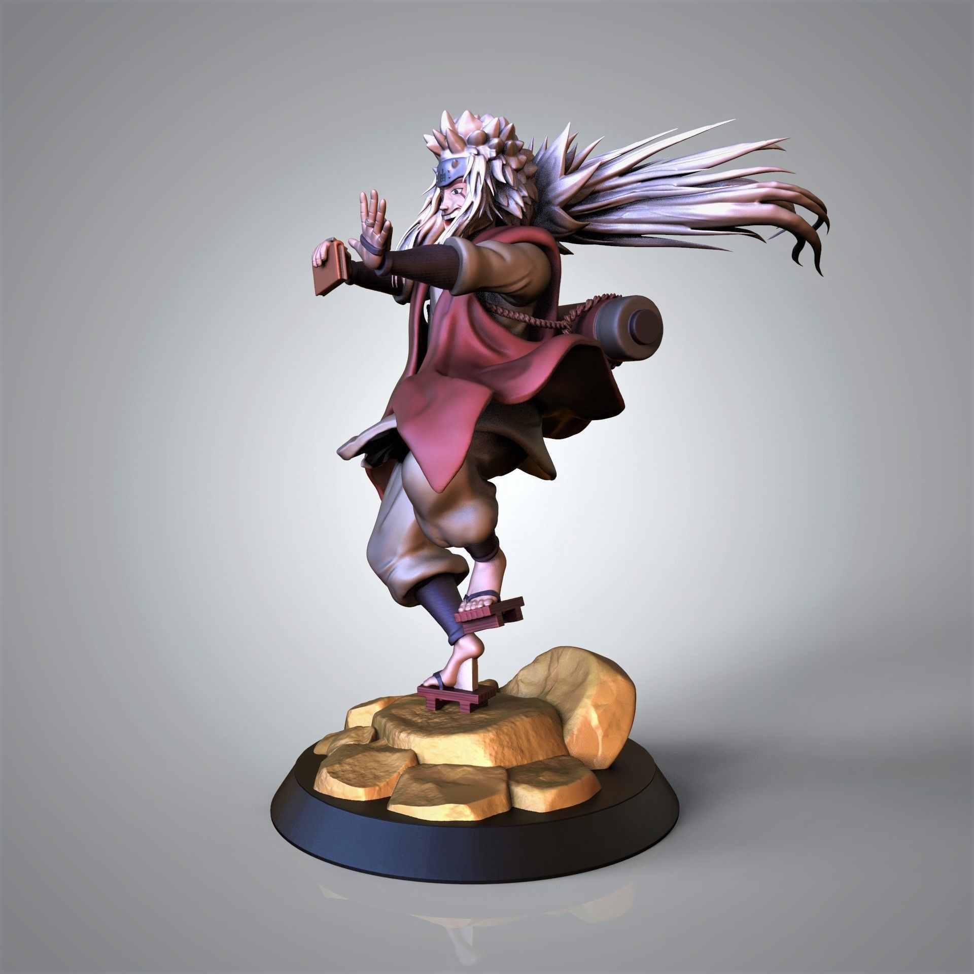 Jiraiya - Naruto 3D model 3D printable | CGTrader